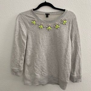 J crew jeweled sweatshirt S